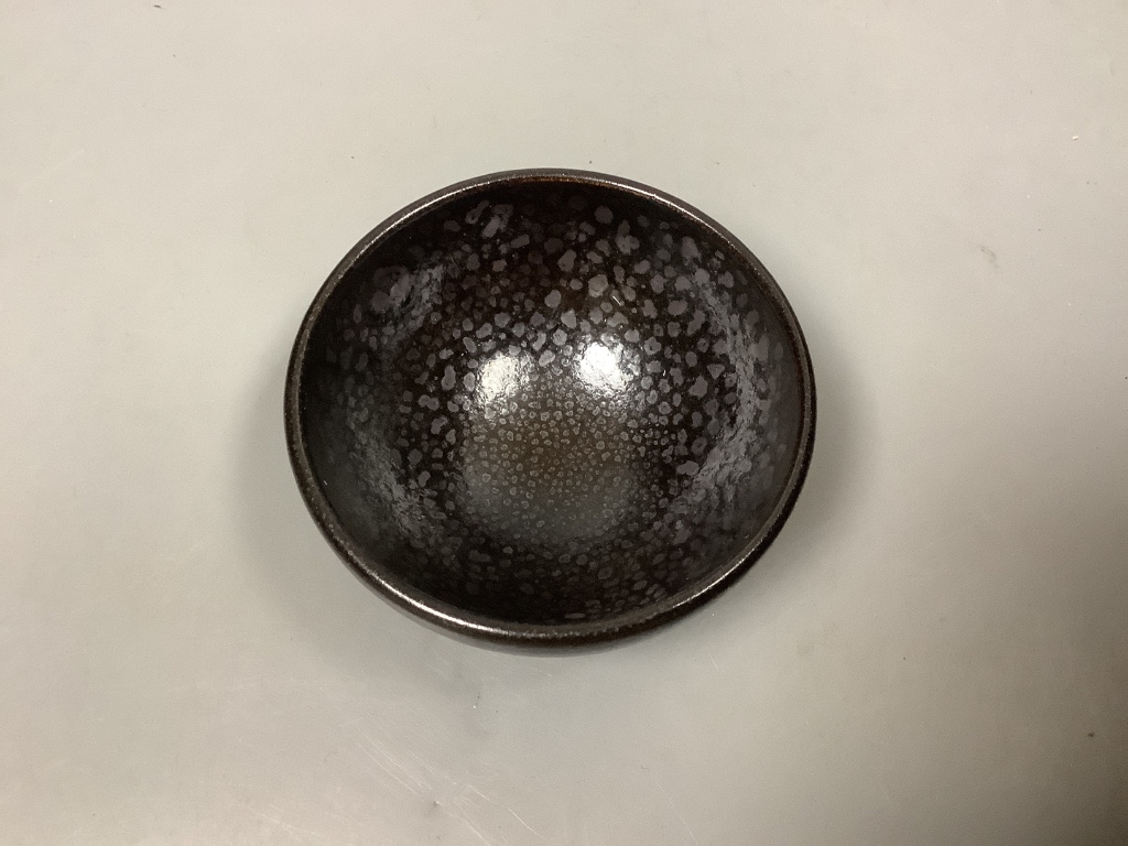 A Chinese oil spot glazed cup, diameter 9cm